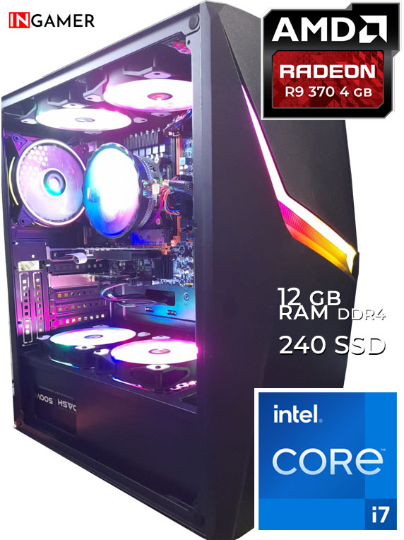 PC GAMER CORE I7 – 5820K / 12 RAM / NVME 240 / RADEON R9-370 4GB